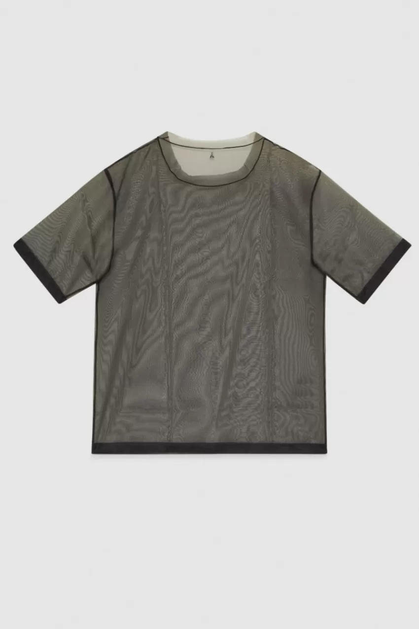 Uomo Patrizia Pepe T-Shirt E Camicie<Boxy T-shirt manica corta con bordo taglio vivo