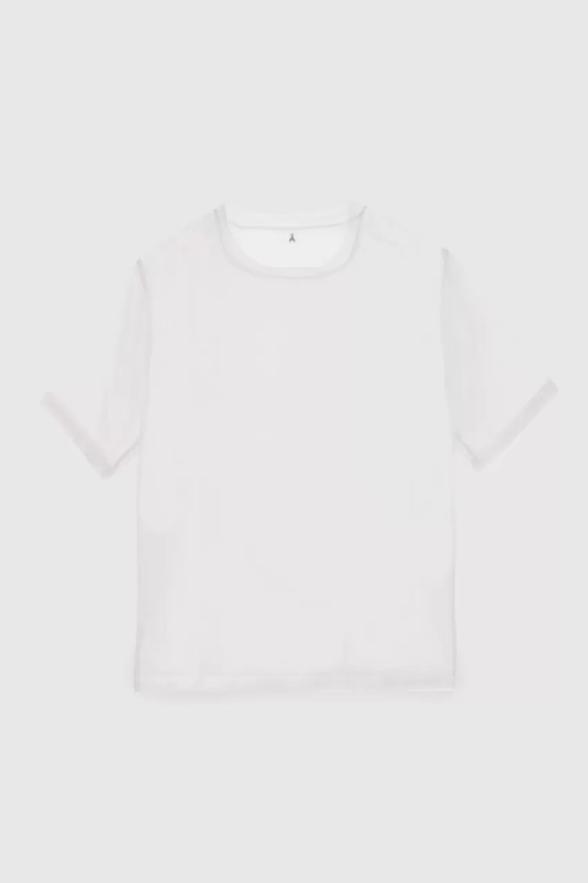 Uomo Patrizia Pepe T-Shirt E Camicie<Boxy T-shirt manica corta con bordo taglio vivo