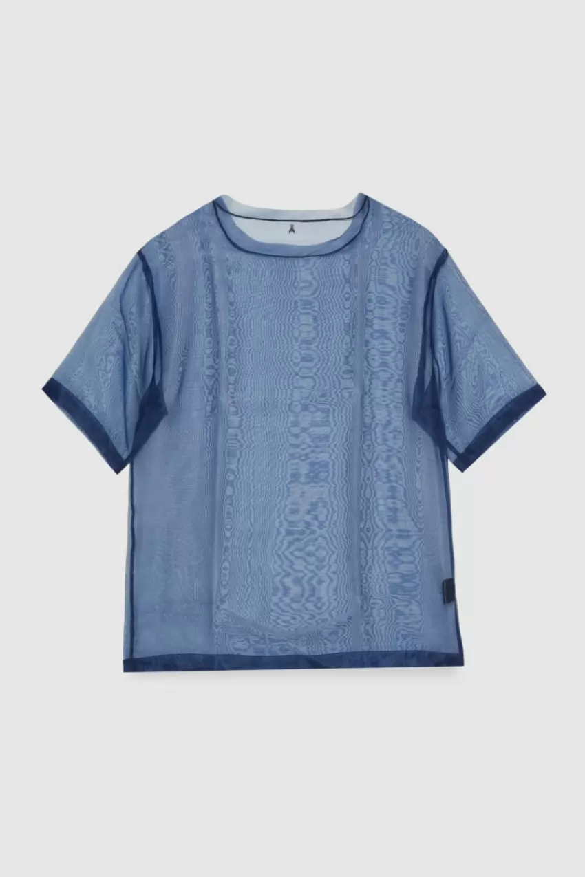 Uomo Patrizia Pepe T-Shirt E Camicie<Boxy T-shirt manica corta con bordo taglio vivo