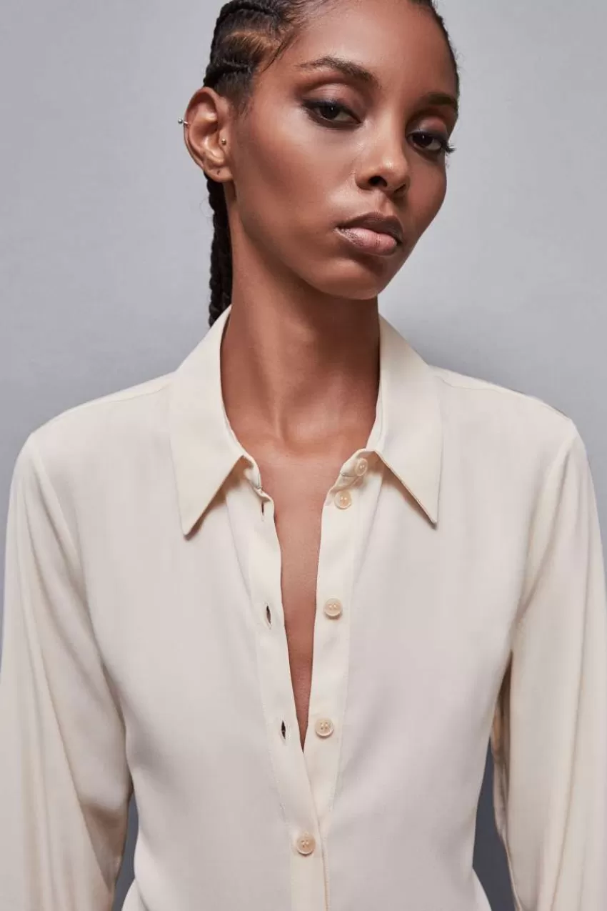 Patrizia Pepe Camicie<Camicia con fusciacca in twill Essential