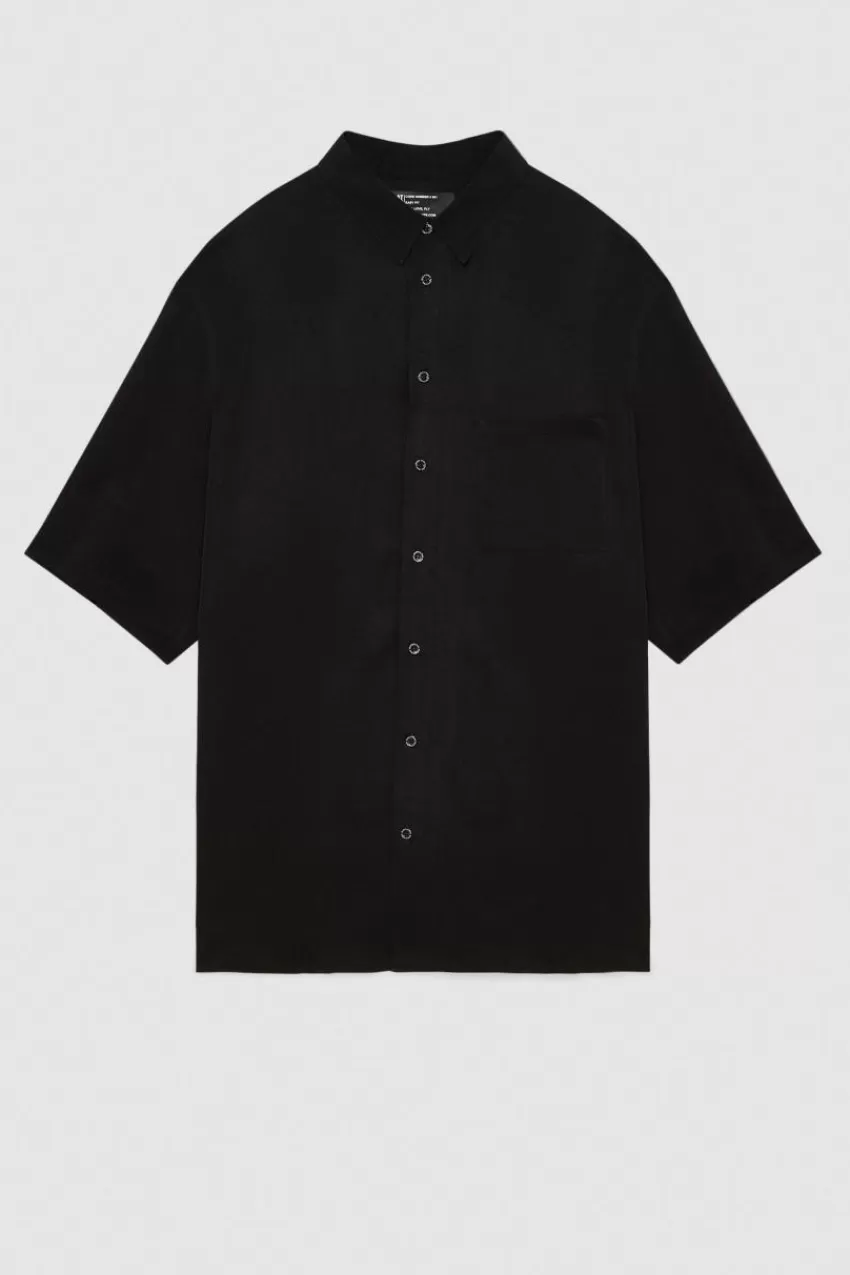 Uomo Patrizia Pepe T-Shirt E Camicie<Camicia manica corta in twill di viscosa