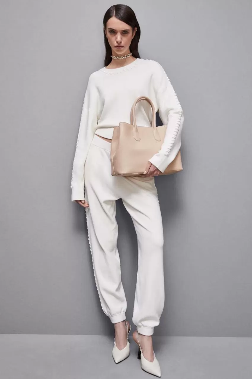 Patrizia Pepe Shopping | A Mano<Fly Borsa shopping in pelle con tracolla
