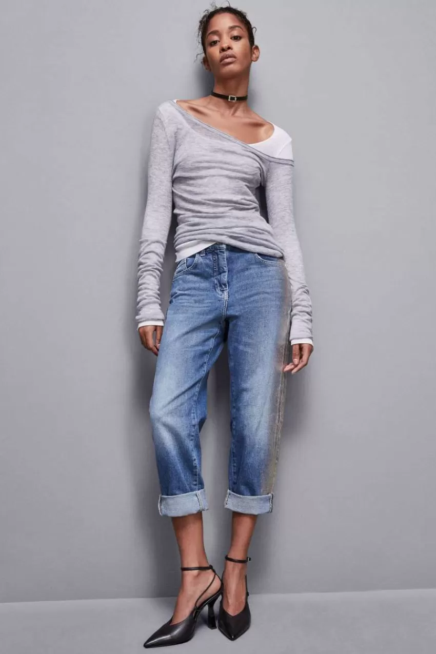 Patrizia Pepe Jeans<Jeans boyfriend a vita bassa