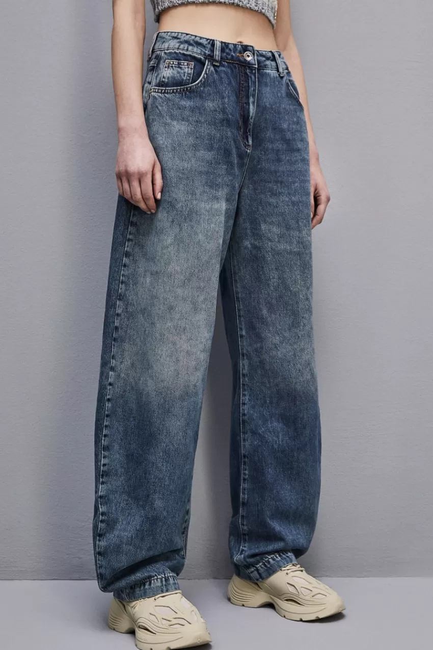 Patrizia Pepe Jeans<Pantalone baloon a vita bassa in denim