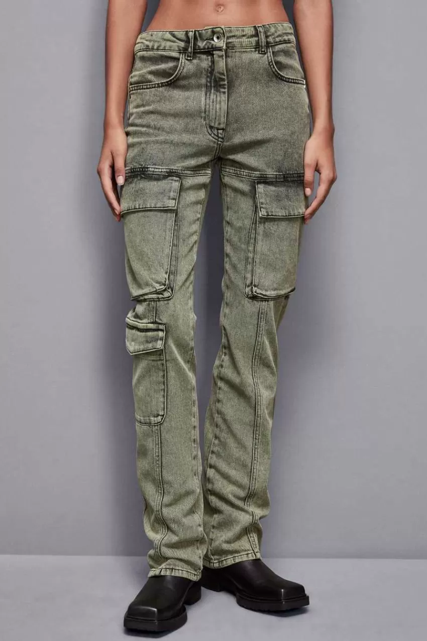 Patrizia Pepe Jeans<Pantaloni cargo over in jeans