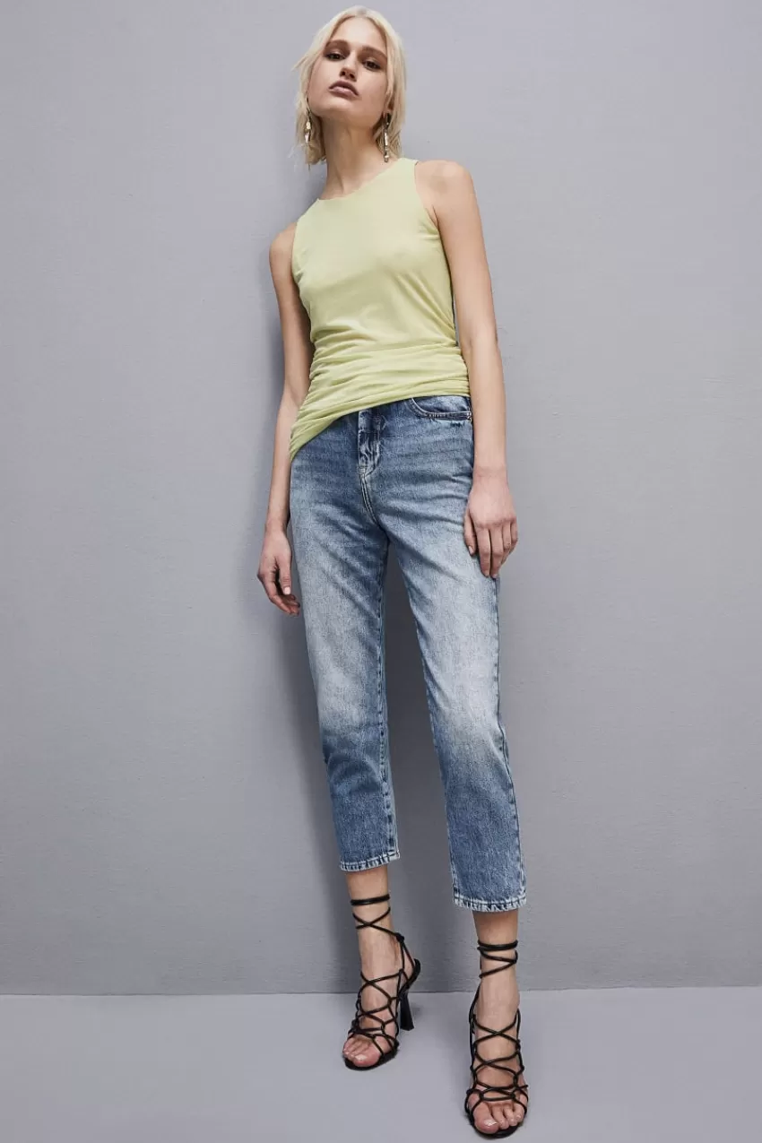 Patrizia Pepe Jeans<Pantaloni denim a vita alta