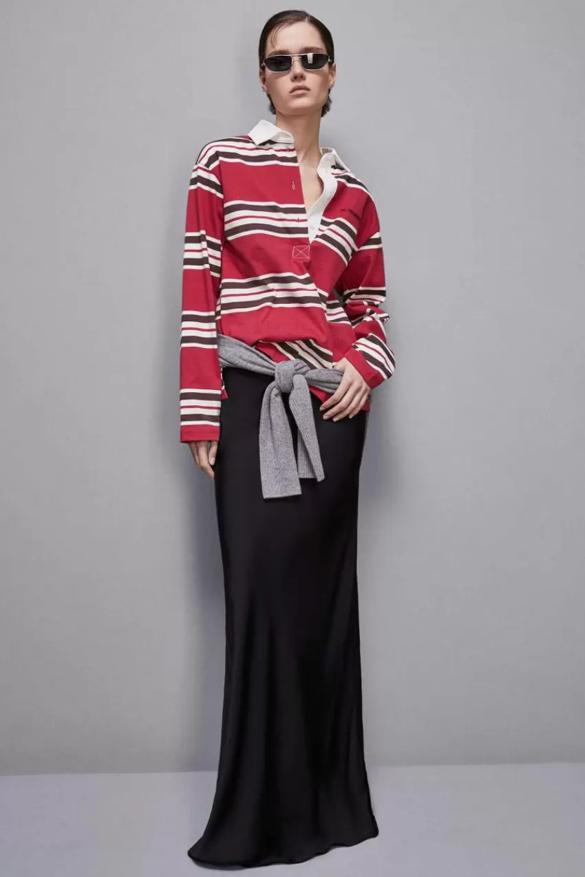 Patrizia Pepe Tops<Polo oversize a maniche lunghe