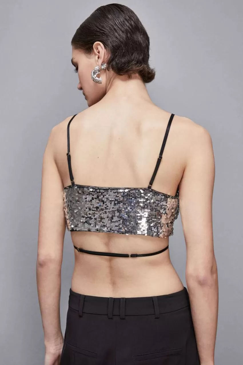 Patrizia Pepe Lingerie<Reggiseno in tulle con paillettes