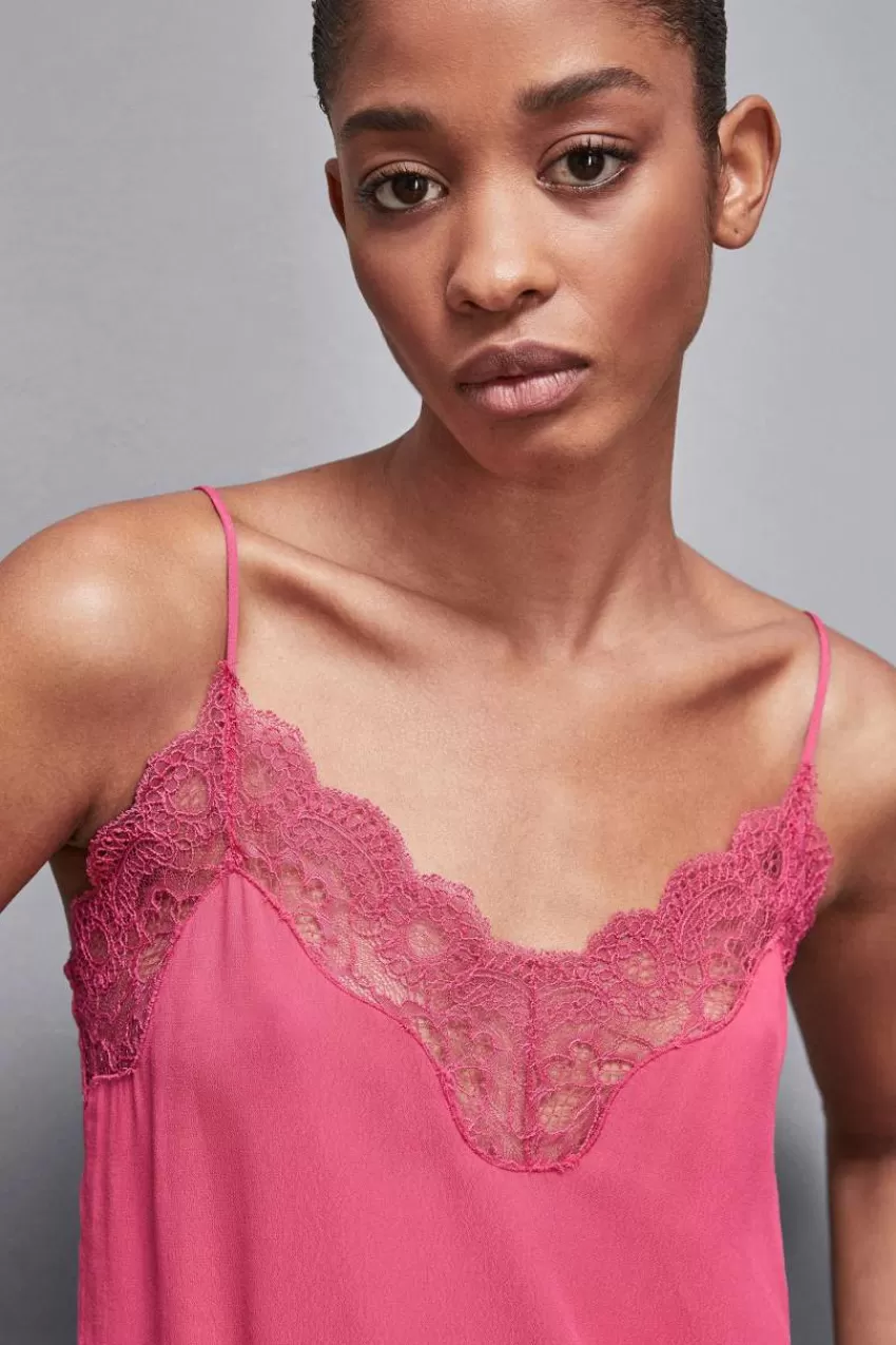 Patrizia Pepe Tops<Top con pizzo in crepe Essential