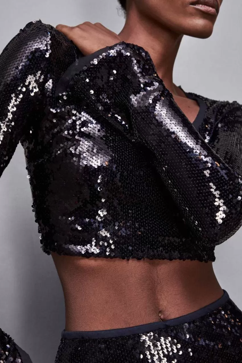 Patrizia Pepe Tops<Top in paillettes