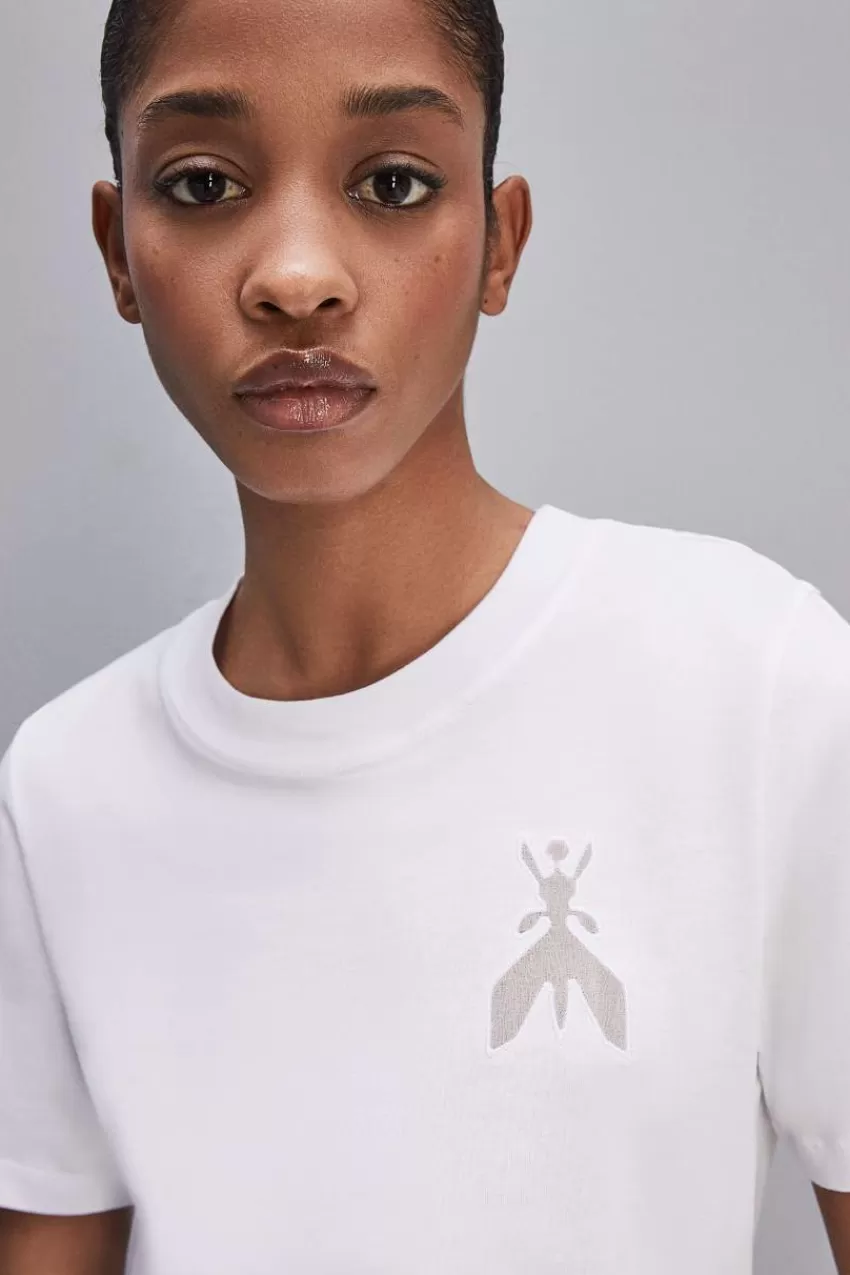 Patrizia Pepe T-Shirts<T-shirt maniche corte patch Fly in cotone