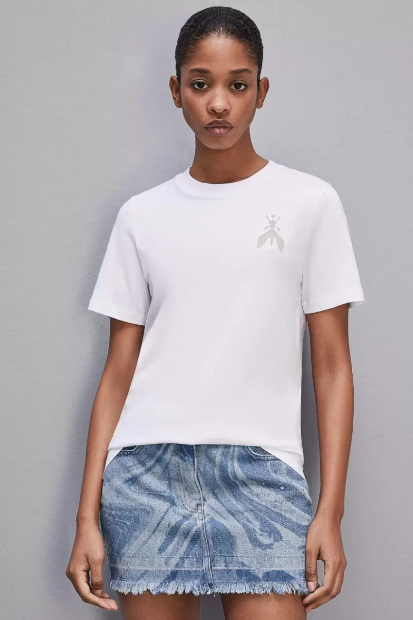 Patrizia Pepe T-Shirts<T-shirt maniche corte patch Fly in cotone